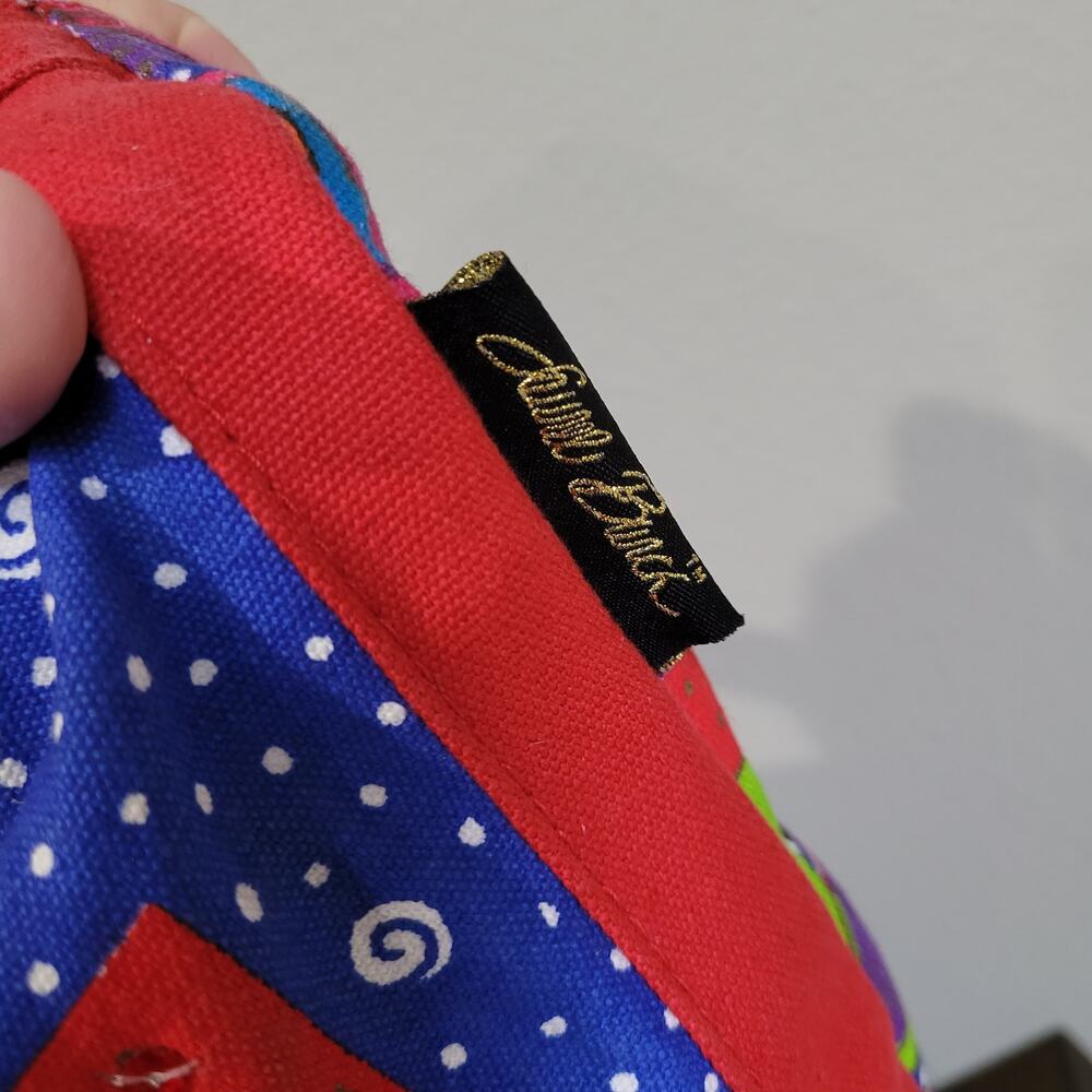 Laurel Burch Patchwork Sequin Cat Print Canvas To… - image 7